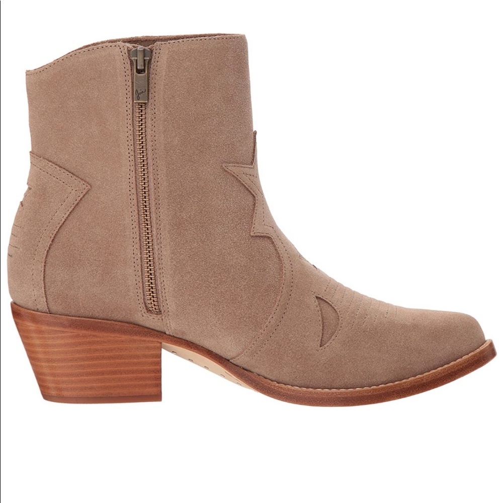 JOIE Western Style Suede Booties Size 7 - Picture 9 of 13